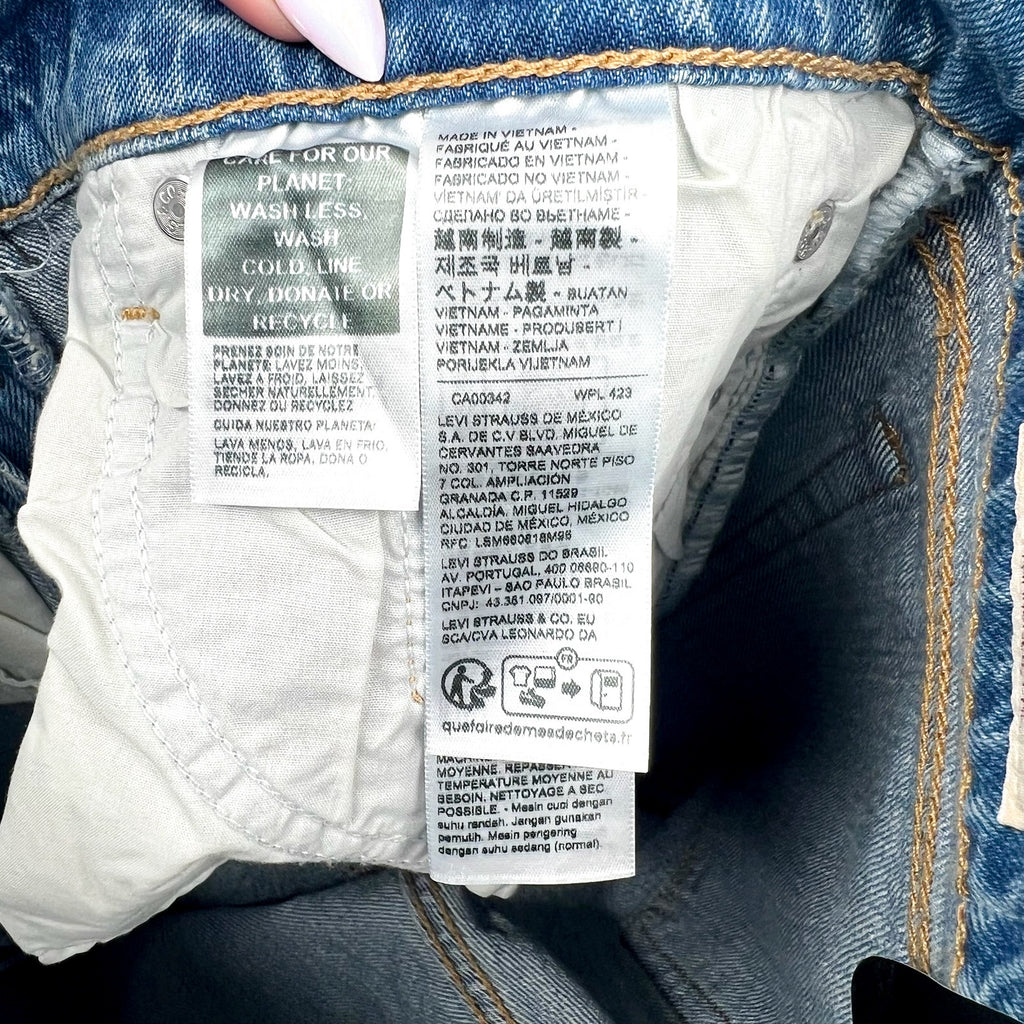LEVI'S Womens Wedgie Straight Jeans 29x28 US 8 Calling All Blue 34964-0178 NWT