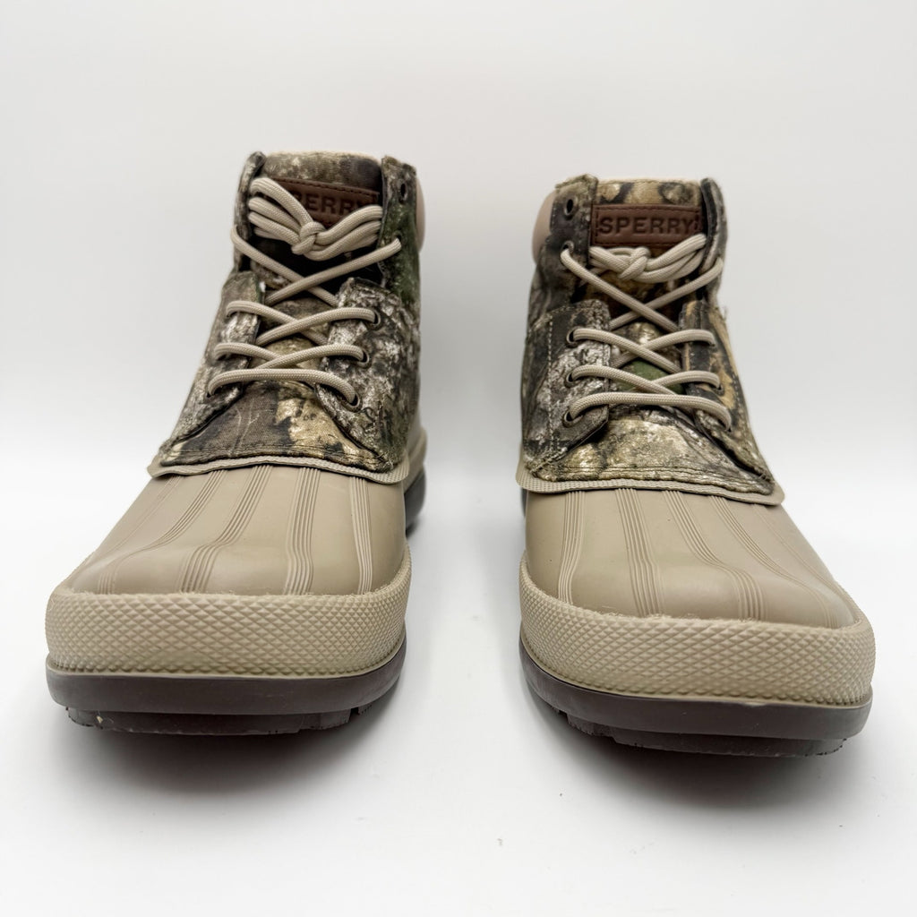 Sperry Mens Coldbay Chukka Realtree Duck Boots US 10 M Green Tan Waterproof NIB