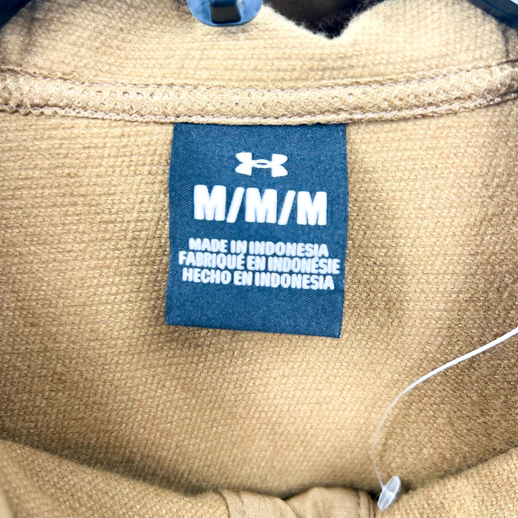 UNDER ARMOUR UA Vibe StormShell Jacket Hoodie Medium Tan Water Resistant NWOT