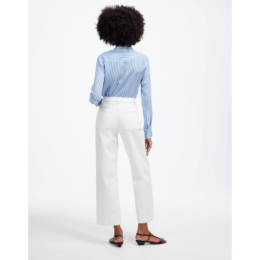 MADEWELL Womens Perfect Vintage Wide-Leg Crop Jeans Size 29 US 8 White NT995 NWT