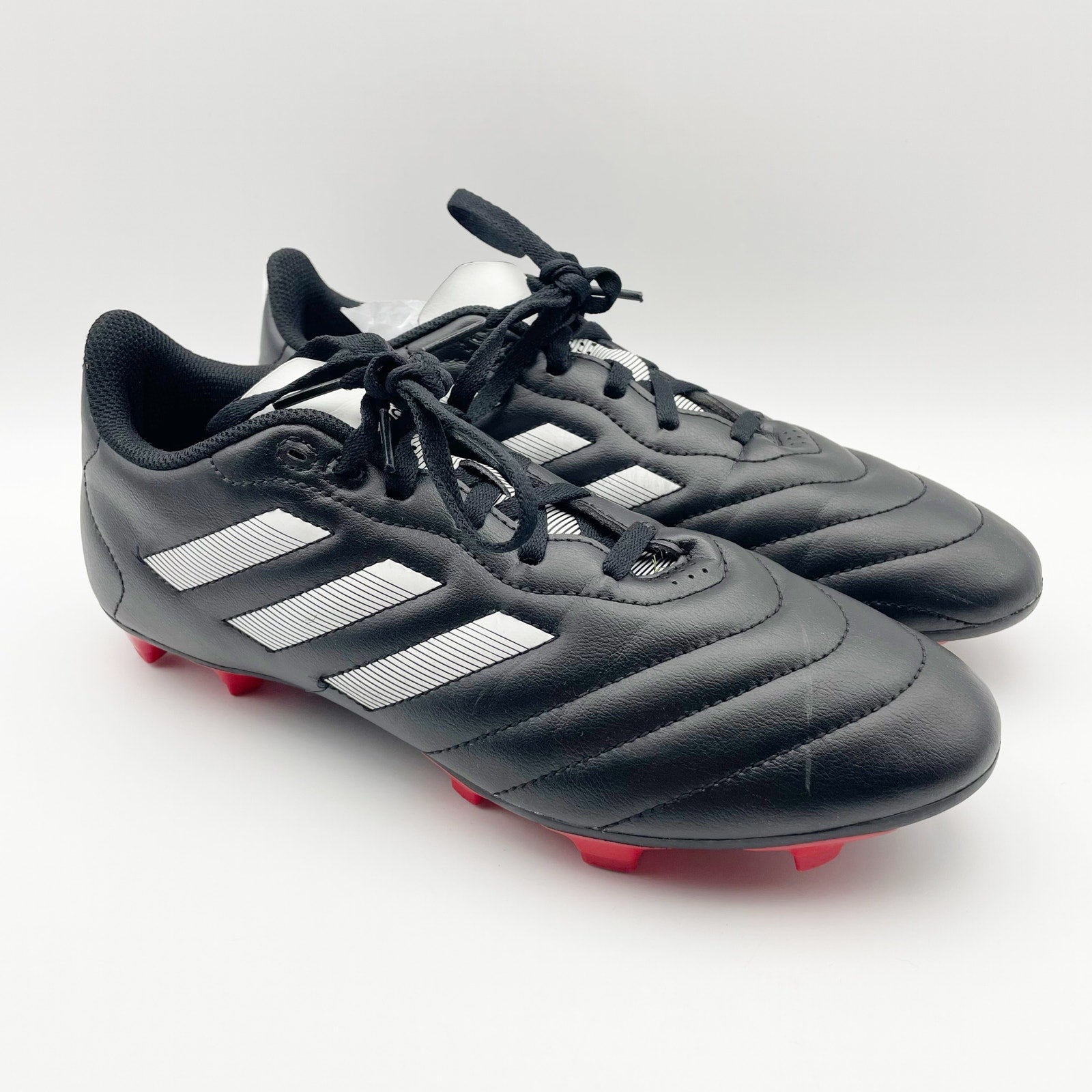 Adidas Mens Goletto VIII Soccer Cleat US 12 Fr 46 2/3 Black Red Firm Ground NWOB