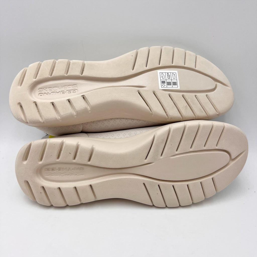 Skechers Womens On The Go Flex Sienna Flat Shoes Size 9 Natural Cream NIB