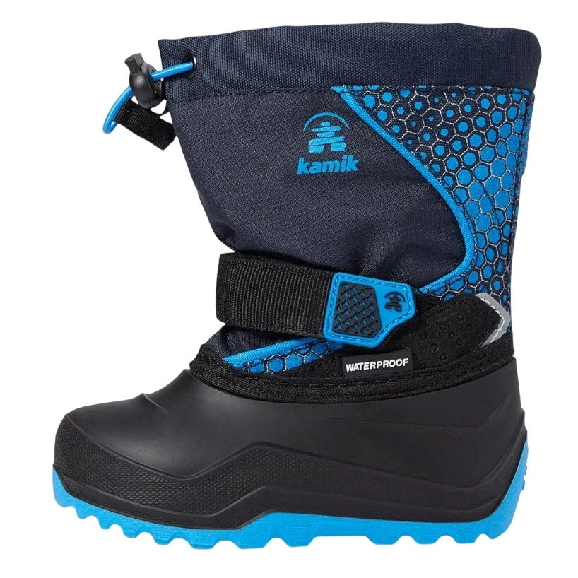 Kamik Kids Snowfall P Winter Boots US 2 EU 33.5 Blue Black Waterproof NIB