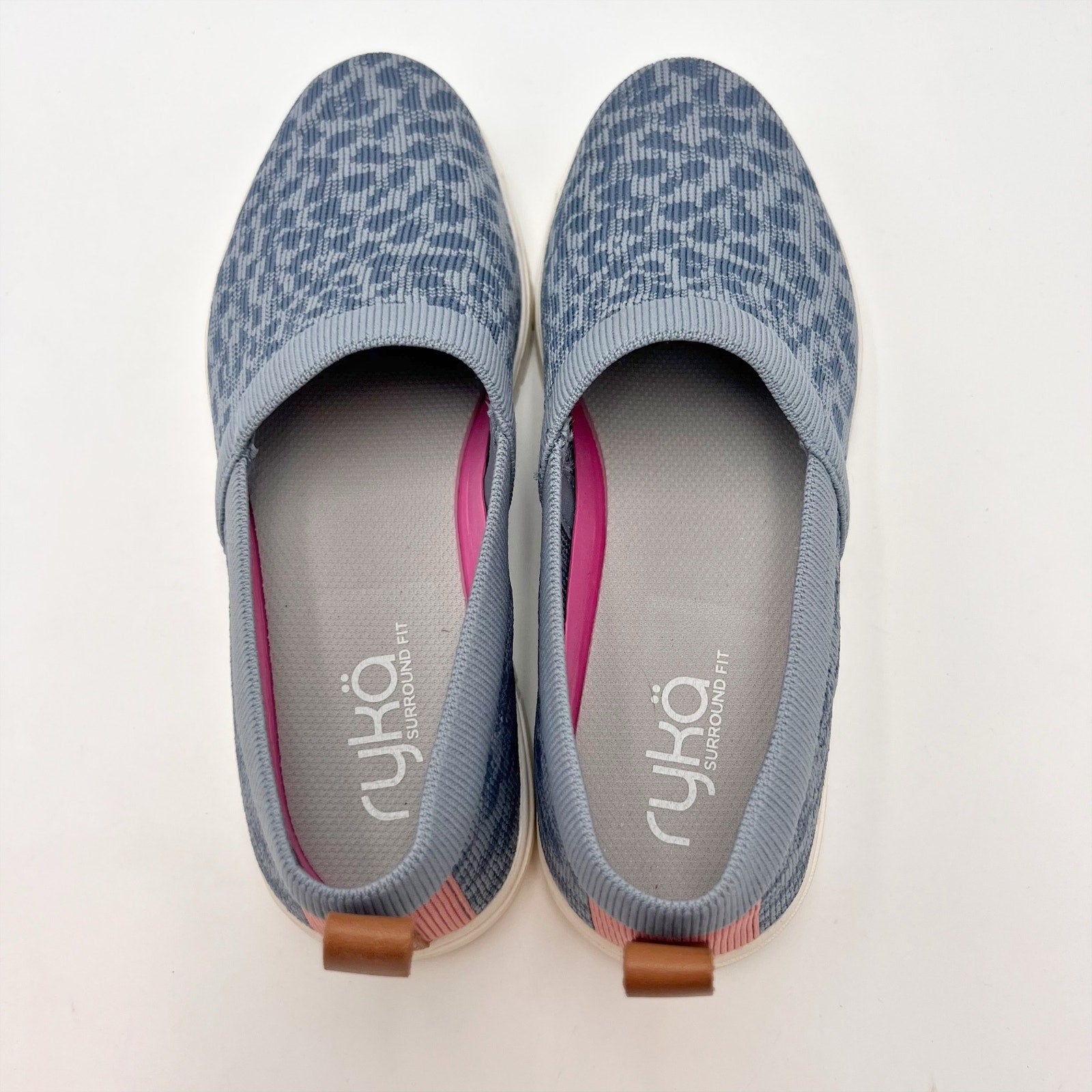 Ryka Womens Hera Slip-on Casual Sneakers Size 6 M EU 36 Blue Print NWOB