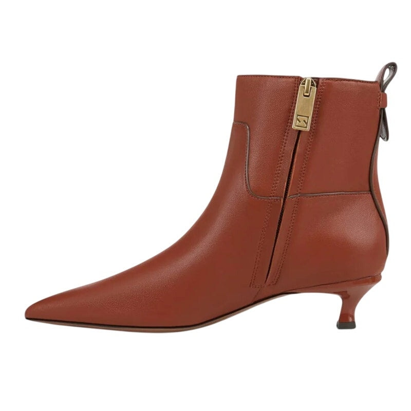 Franco Sarto Womens Mala Ankle Boots Size 9 EU 40 Brown Leather NIB