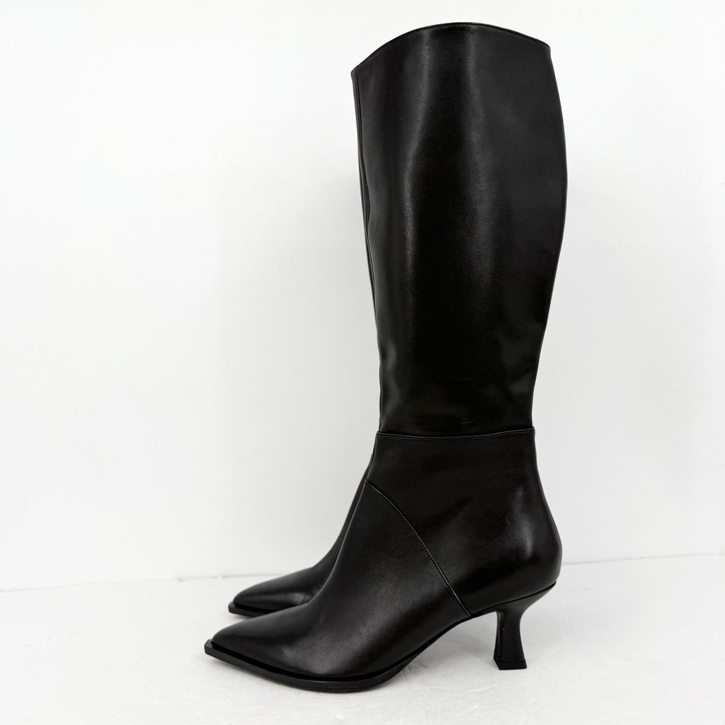 Dolce Vita Womens Ashton Knee High Boots Size 10 M EU 40.5 Black Leather NWOB