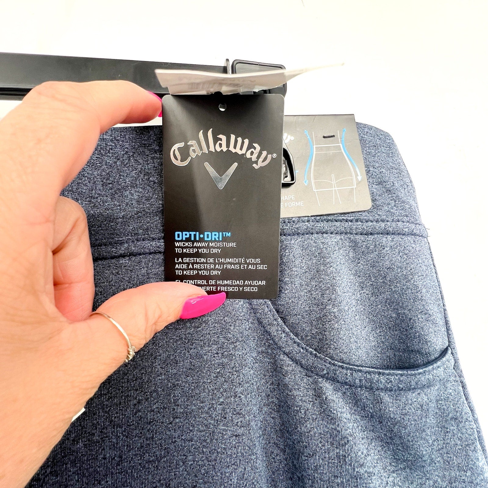 CALLAWAY Womens True Sculpt Skort Medium Blue True Navy Heather UPF 50 NWT