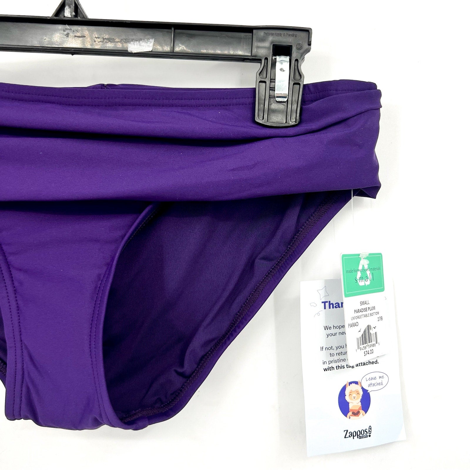 SUNSETS Unforgettable Shirred Brief Bikini Bottom Small Paradise Plum Purple NWT