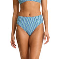 TOMMY BAHAMA Mosaic Bikini Bottoms Medium Beach Glass Blue Palm Modern NWT