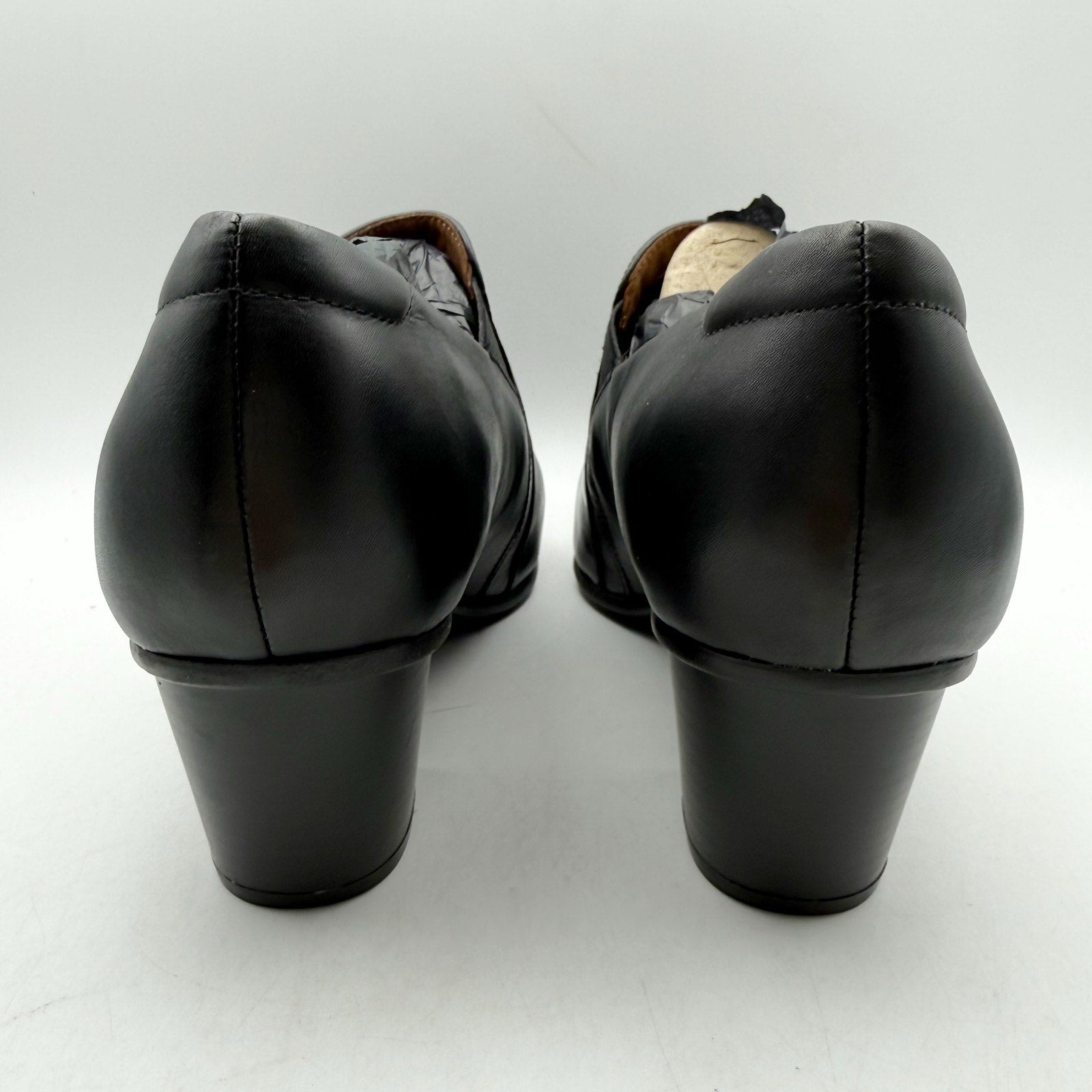 Cobb Hill Womens Winny Pumps US 11 Wide Black Leather Slip On NWOB