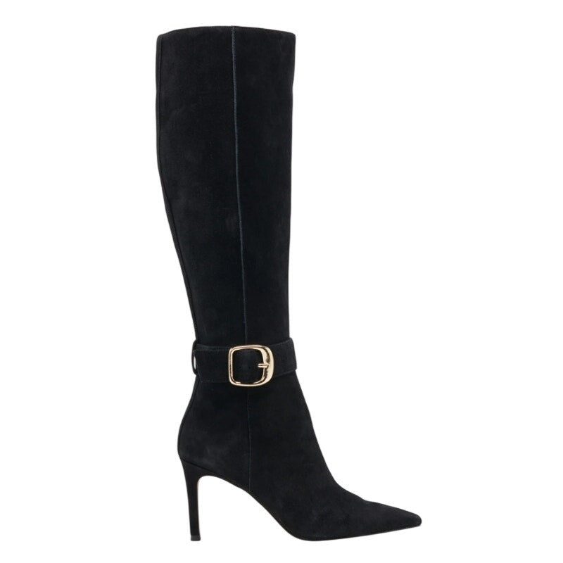 Dolce Vita Womens Kinzy Knee High Boots US 8 EU 38.5 Black Suede High Heels NWOB