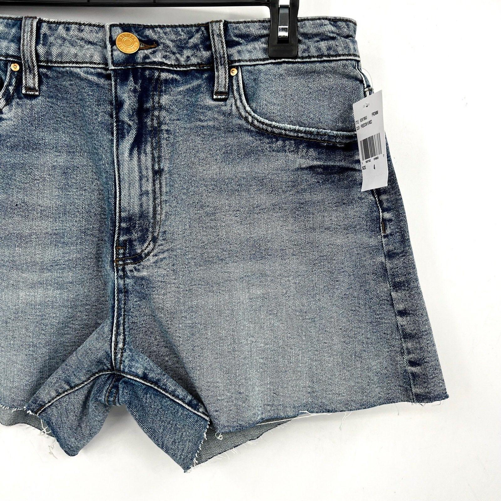 KUT FROM THE KLOTH Women's Taylor Denim Shorts Size 4 Freedom Blue High Rise NWT
