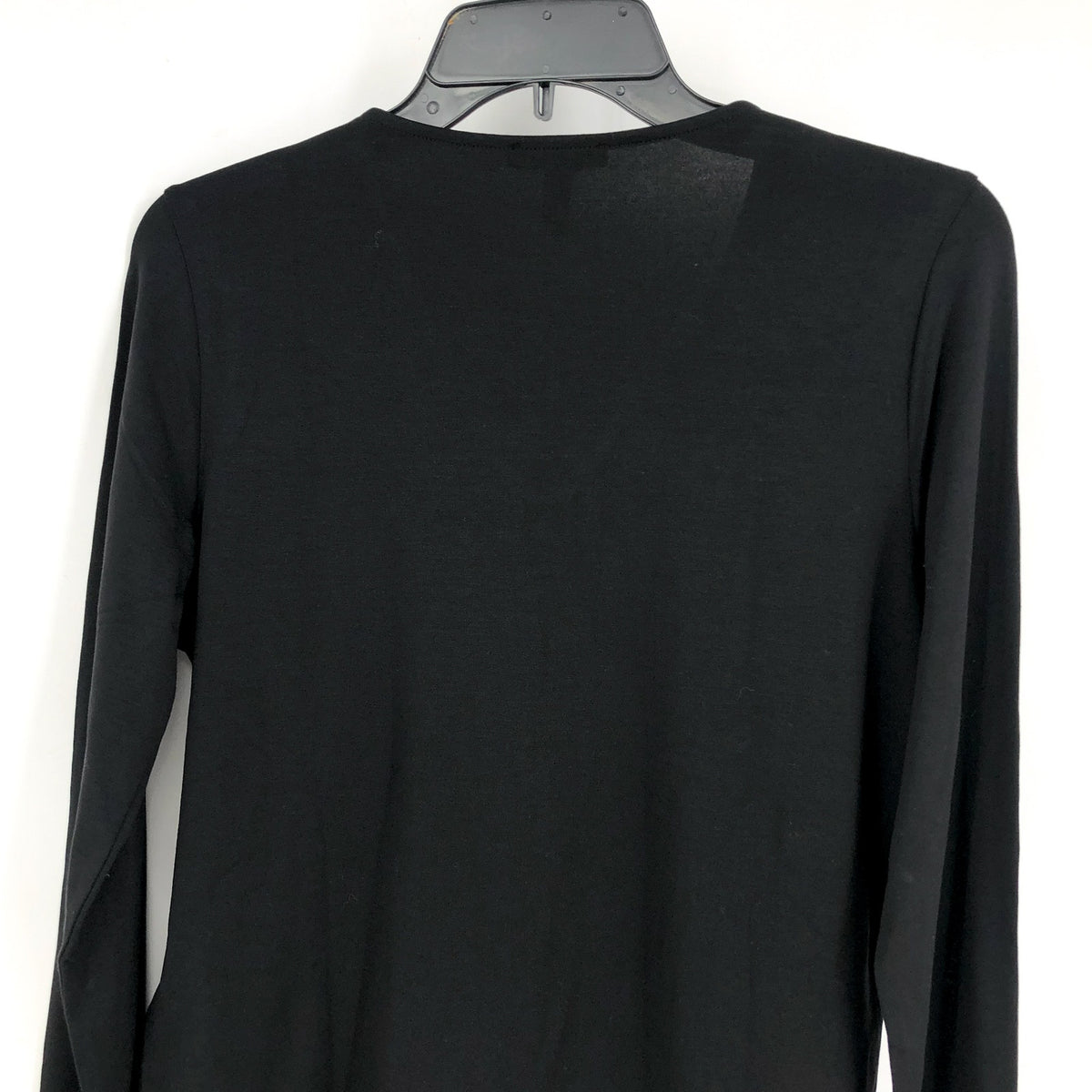 EILEEN FISHER Women's Fine Jersey Long Sleeve V-Neck Top XS Black Slim Fit NWT