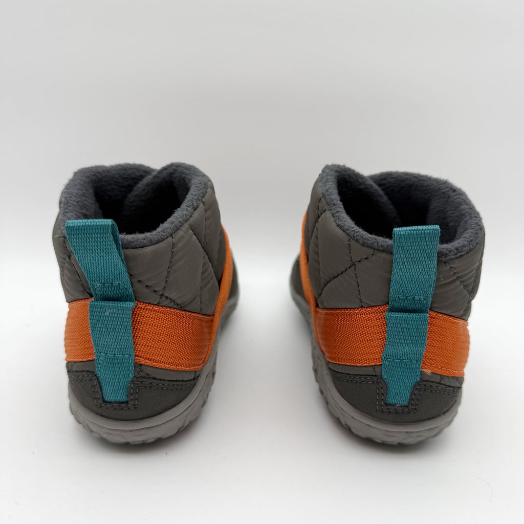 Chaco Kids Ramble Puff Booties US 2.5 M EU 33.5 Grey Orange Water Resistant NIB
