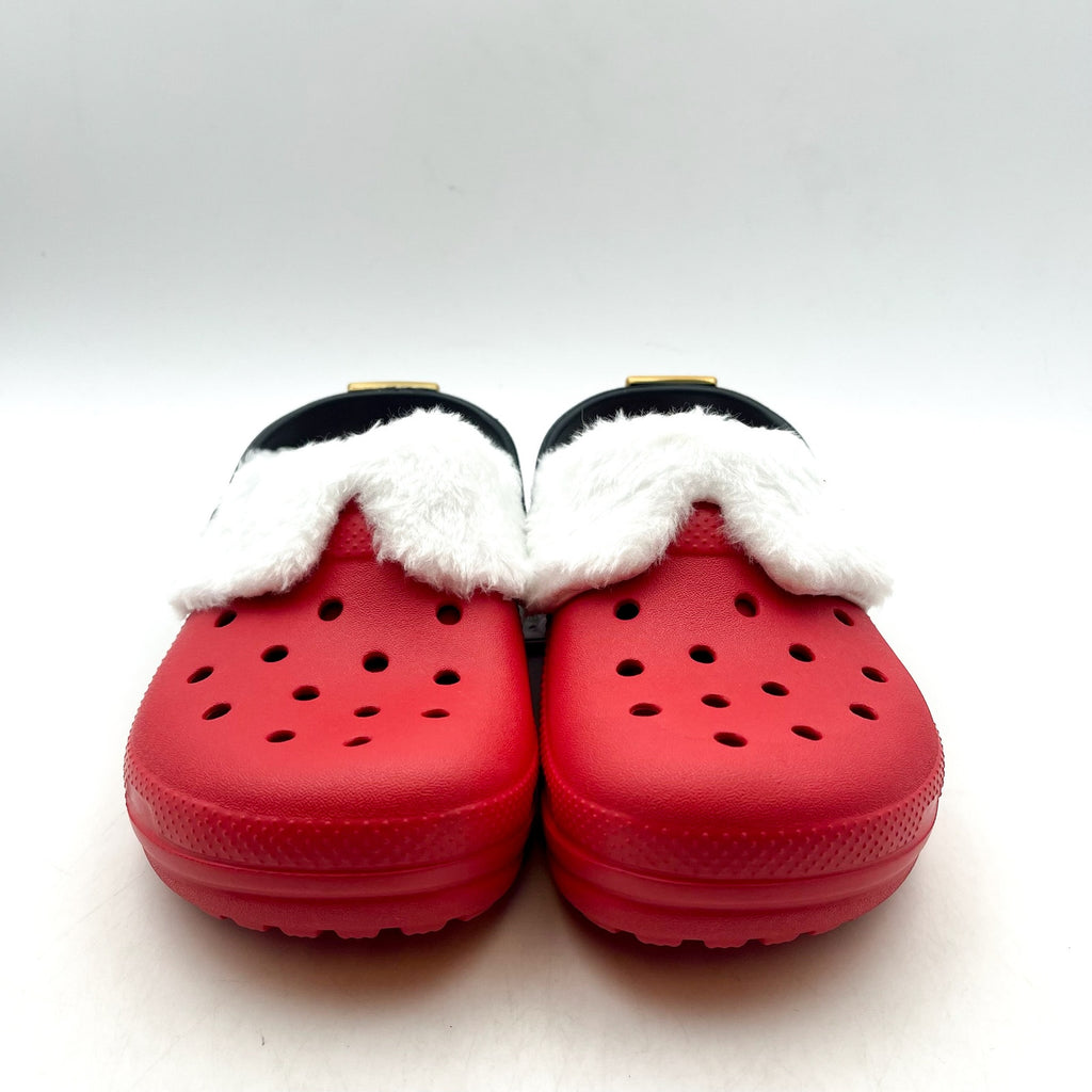 Crocs Kids Classic Lined Santa Clogs C13 EU 30.5 Red White Lightweight NWT