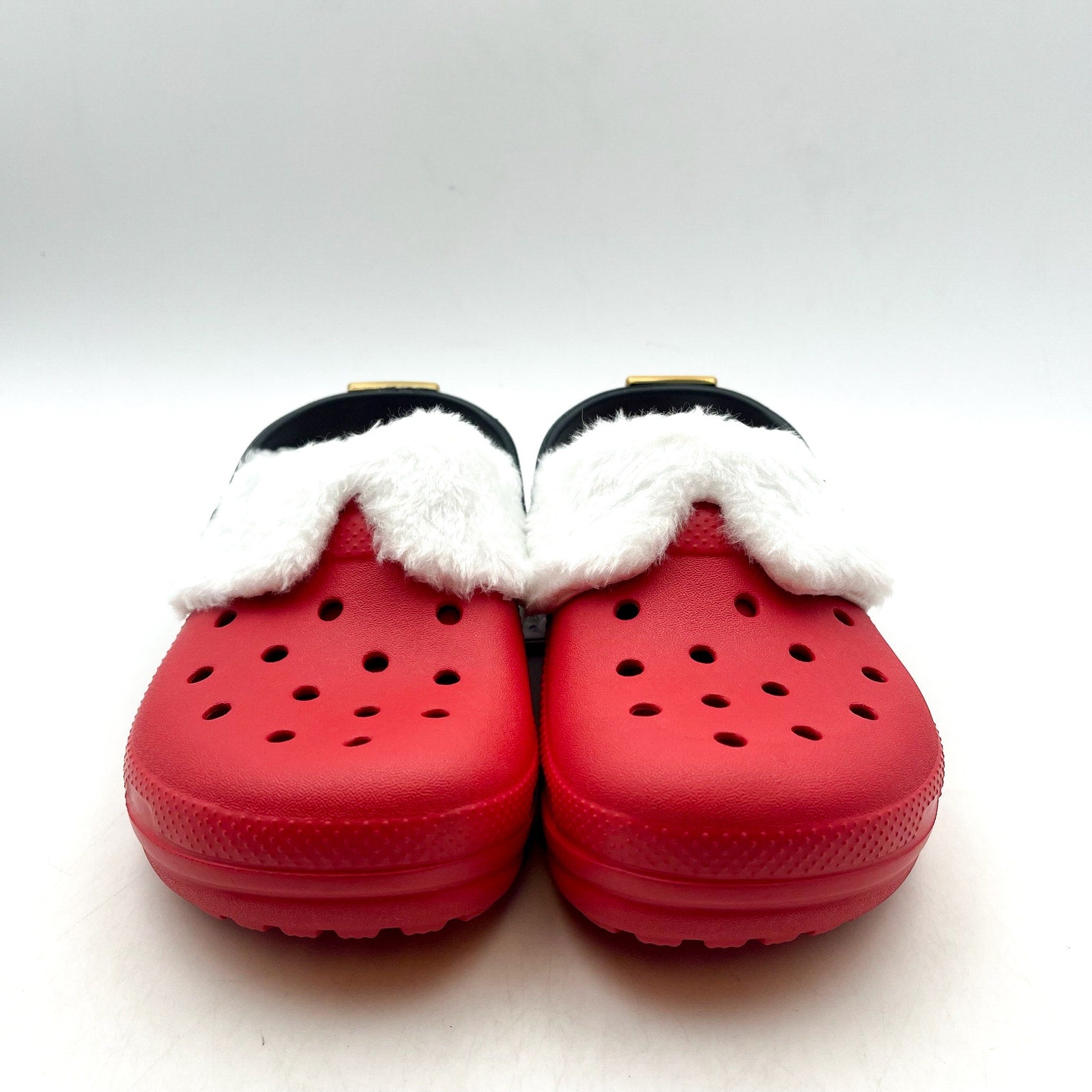 Crocs Kids Classic Lined Santa Clogs C13 EU 30.5 Red White Lightweight NWT