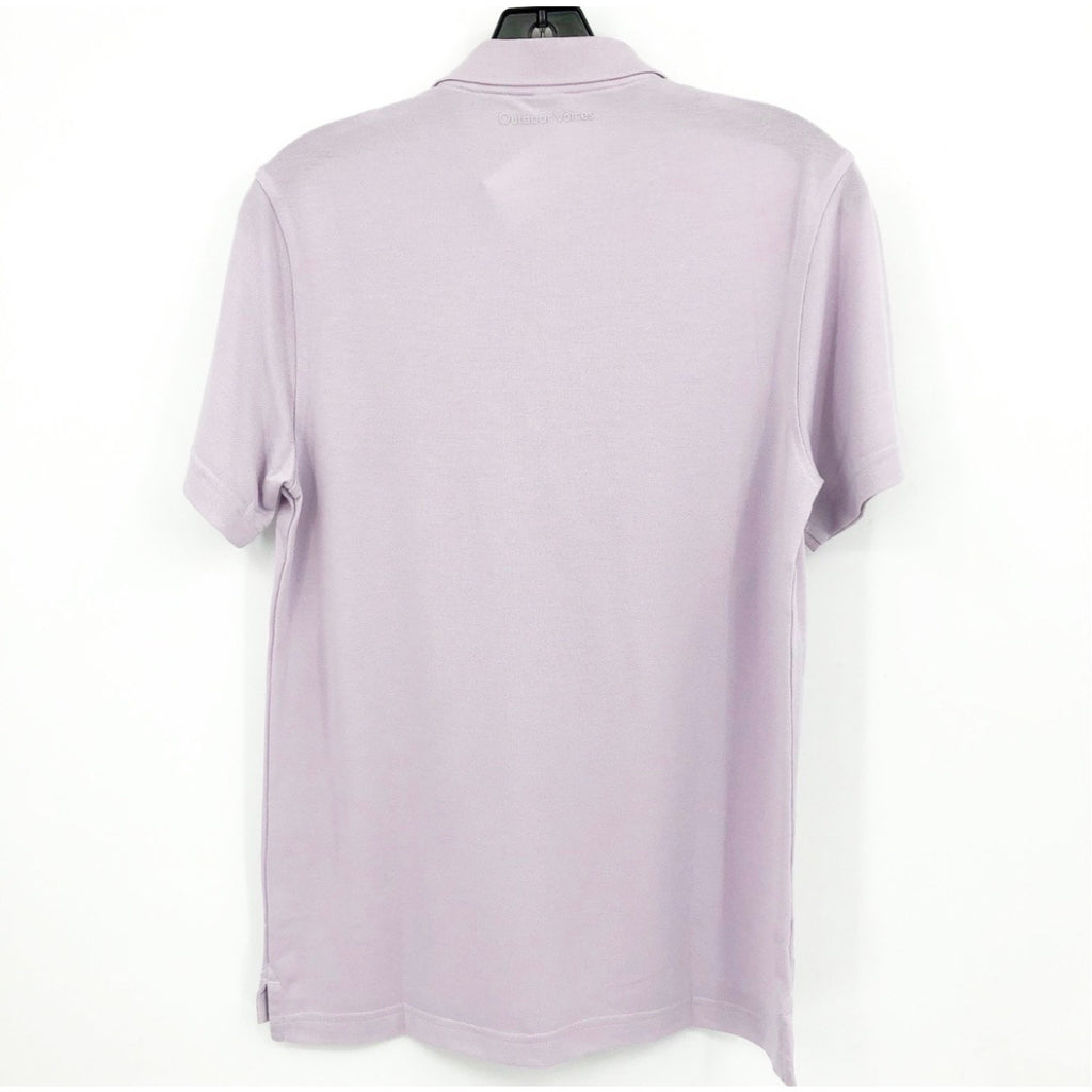 OUTDOOR VOICES Mens Birdie Polo Shirt 3XL Light Purple Lavender Short Sleeve NWT