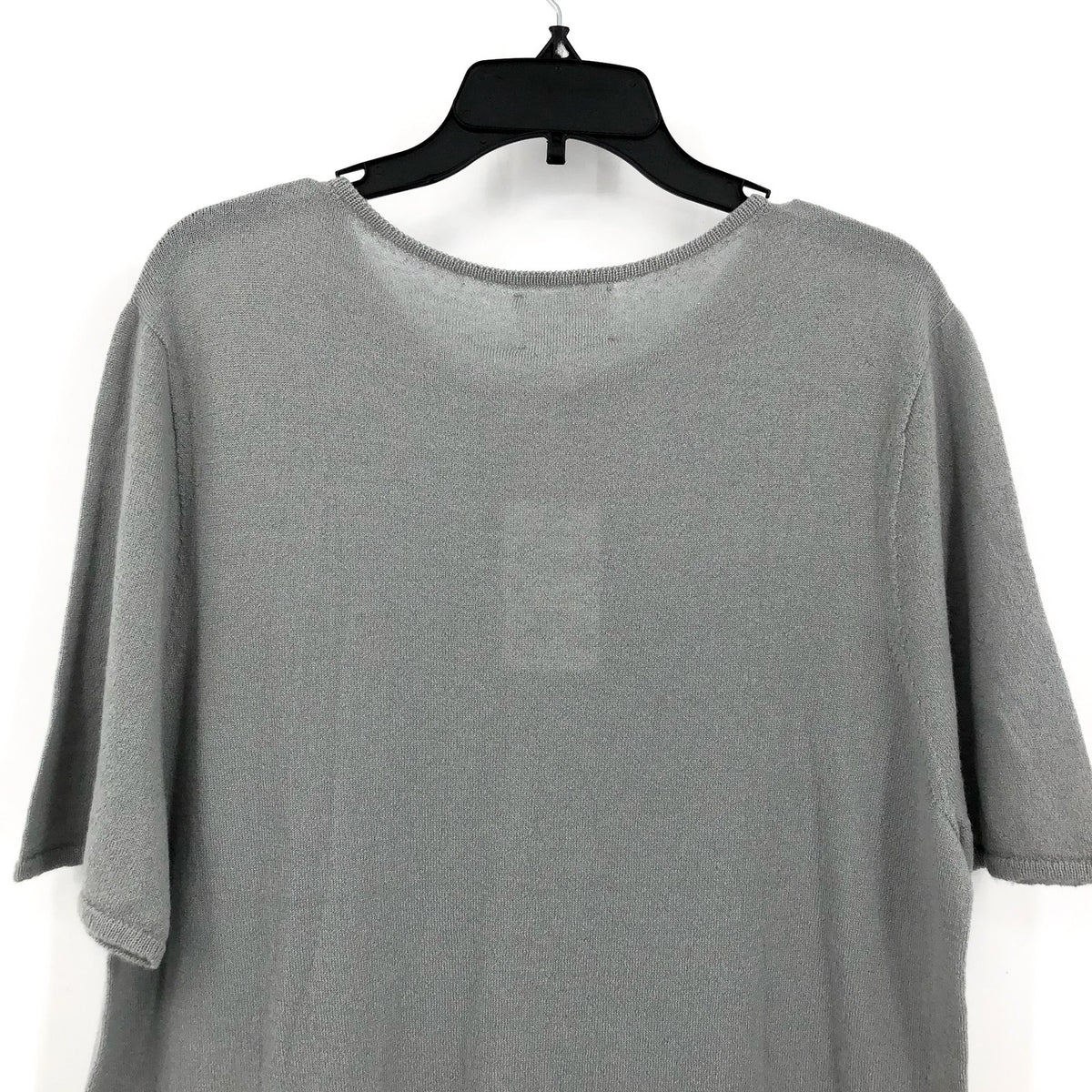 ACTIVE CASHMERE Men's Fine Cashmere T-Shirt Small Light Grey Short Sleeve NWT
