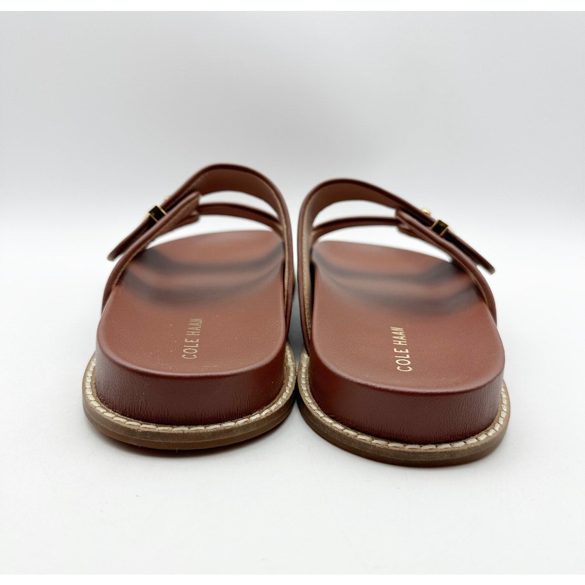 Cole Haan Womens Marisol Sandals Size 7.5 B EU 38 Black Leather Flats NIB
