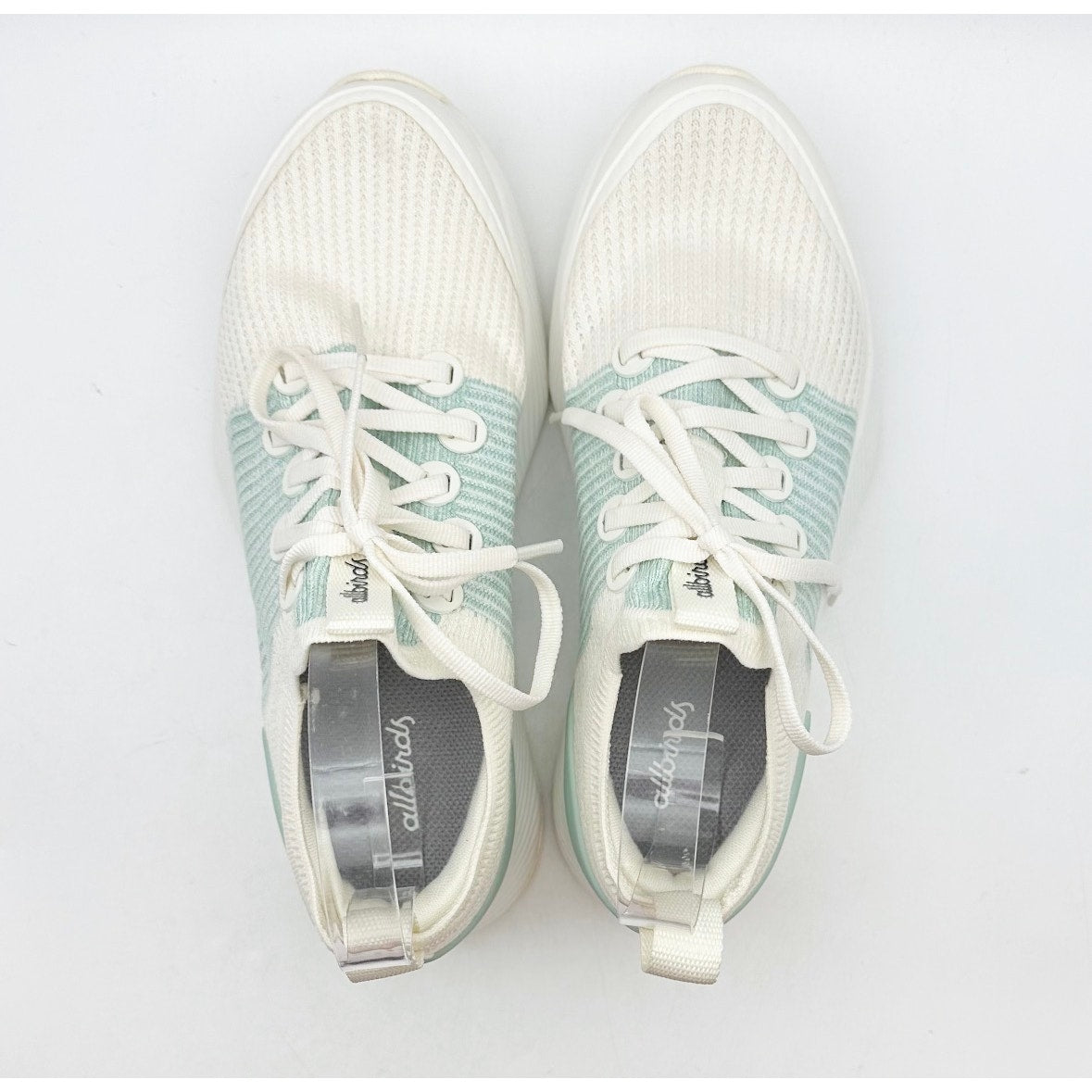 ALLBIRDS Womens Tree Glider Athletic Shoes Size 6 White Green NWOB