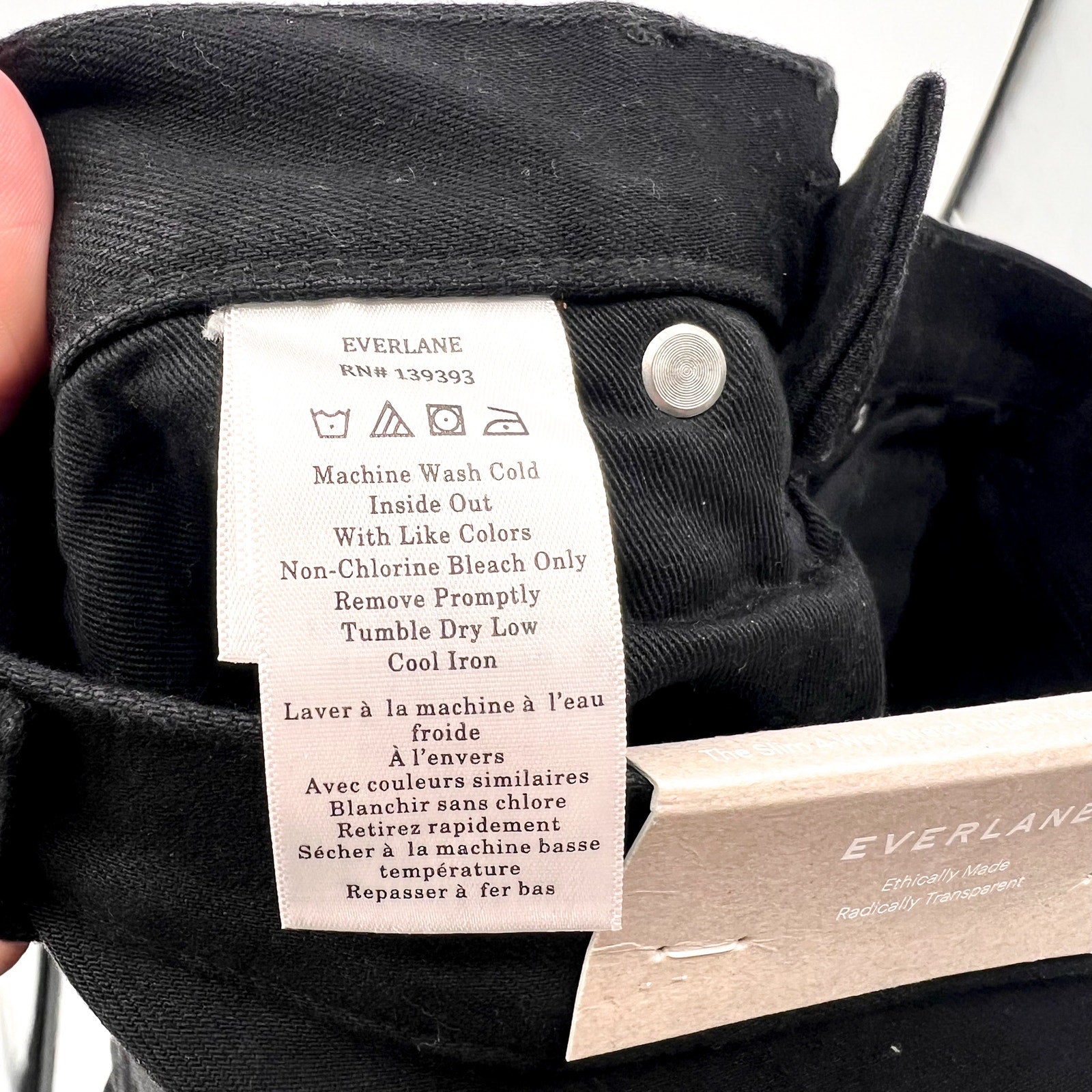 EVERLANE Uniform Men's Slim Jeans 32x30 Black 4-Way Stretch Organic Cotton NWT