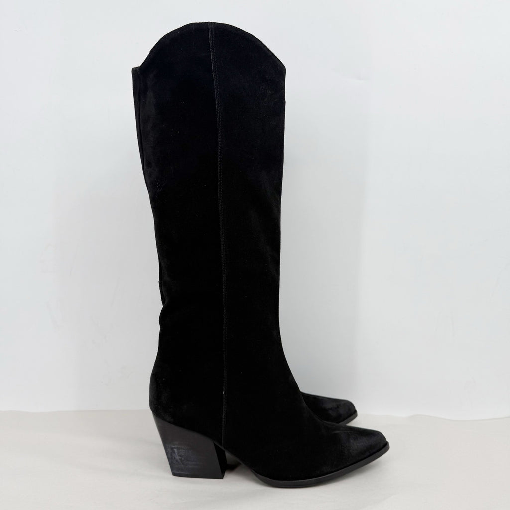 Seychelles Womens Begging You Knee High Boots US 9 M Black Suede Boho NWOB