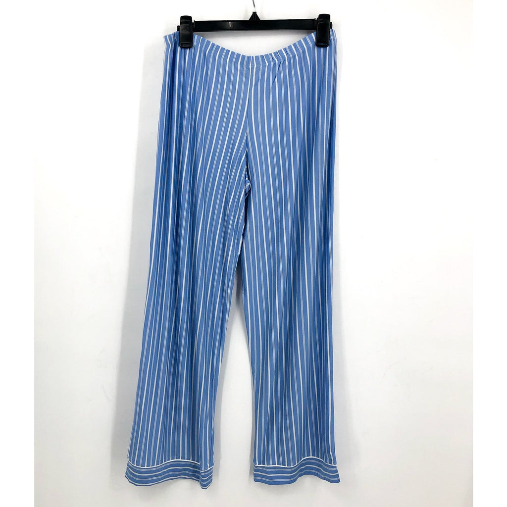 EBERJEY Gisele Print Long PJ Set Small Vista Blue Ivory Stripe TENCEL Modal NWT