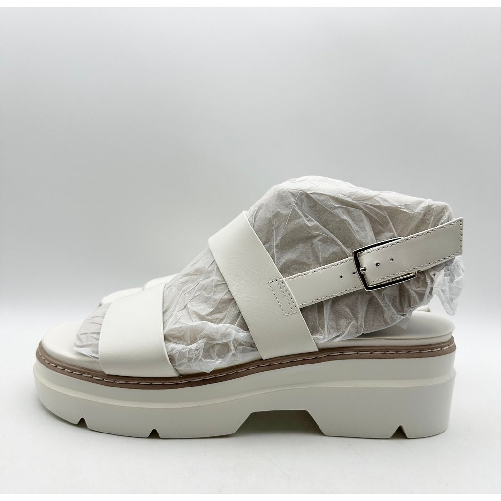 Naturalizer Women's Darry Sling Lug Sole Sandals Size 9.5 M White Leather NIB