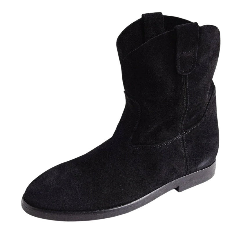 RE/DONE Womens 60s Camarguaise Ankle Boots EU 35 US 5 Black Suede NWOB