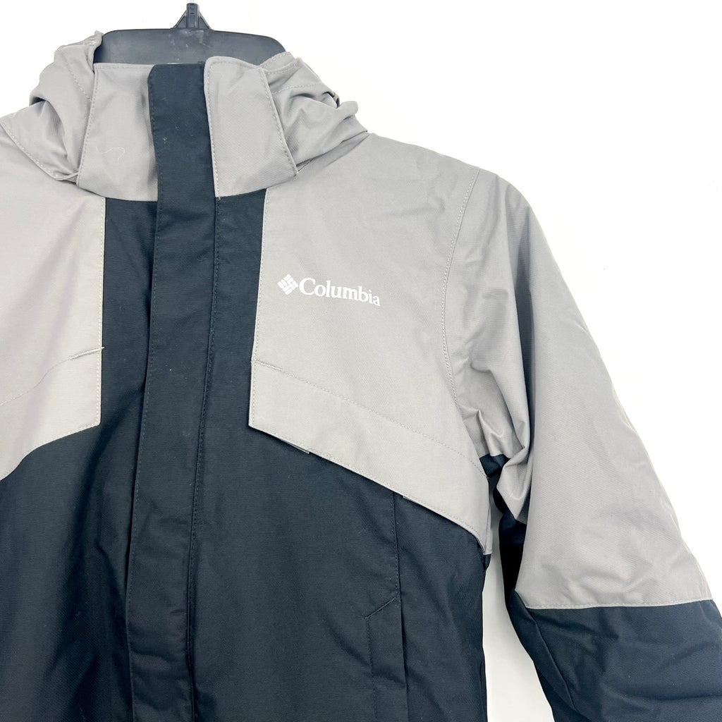 Columbia Boys Bugaboo II Fleece Interchange Jacket XS Grey Black Hooded NWOT
