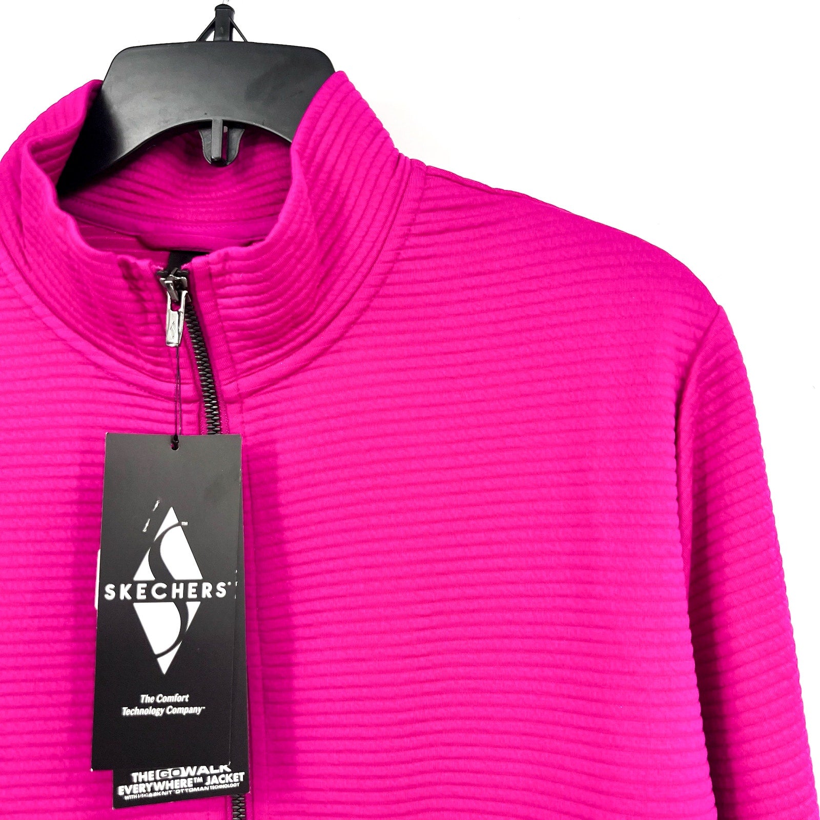 SKECHERS Women's GO WALK Everywhere Jacket Large Pink Full Zip NWT
