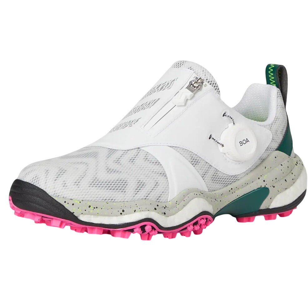 Adidas Womens Codechaos BOA 25 Golf Sneakers US 8 White Pink Athletic Shoes EUC