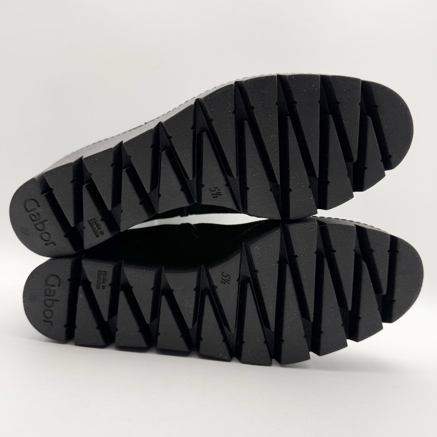 Gabor Womens 34.780 Wedge Booties US 8 Fr 38.5 Black Suede NIB