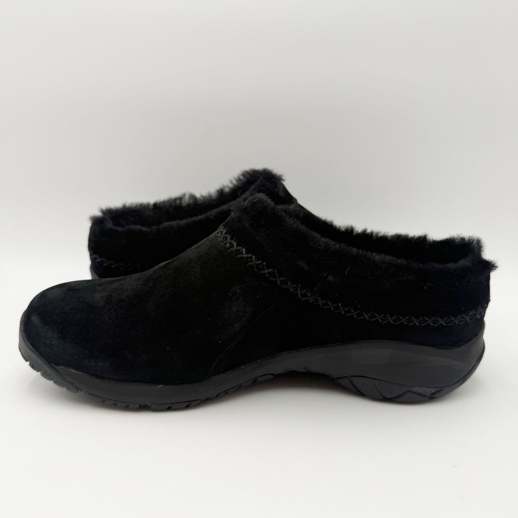 Merrell Womens Encore Ice 4 Clogs Size 9.5 EU 40.5 Black Suede Slip On NIB