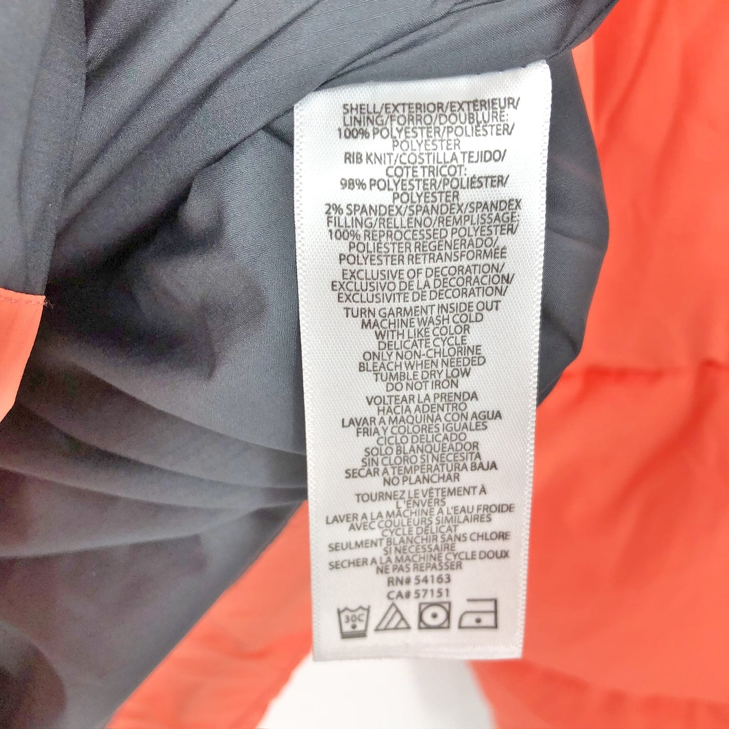 BASS OUTDOOR Women's Discovery Puffer Jacket XS Orange Living Coral Full Zip NWT