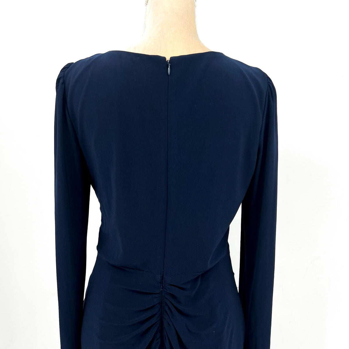 ADRIANNA PAPELL Long Sleeve Sheath Dress Size 10 Midnight Blue Cocktail NWT