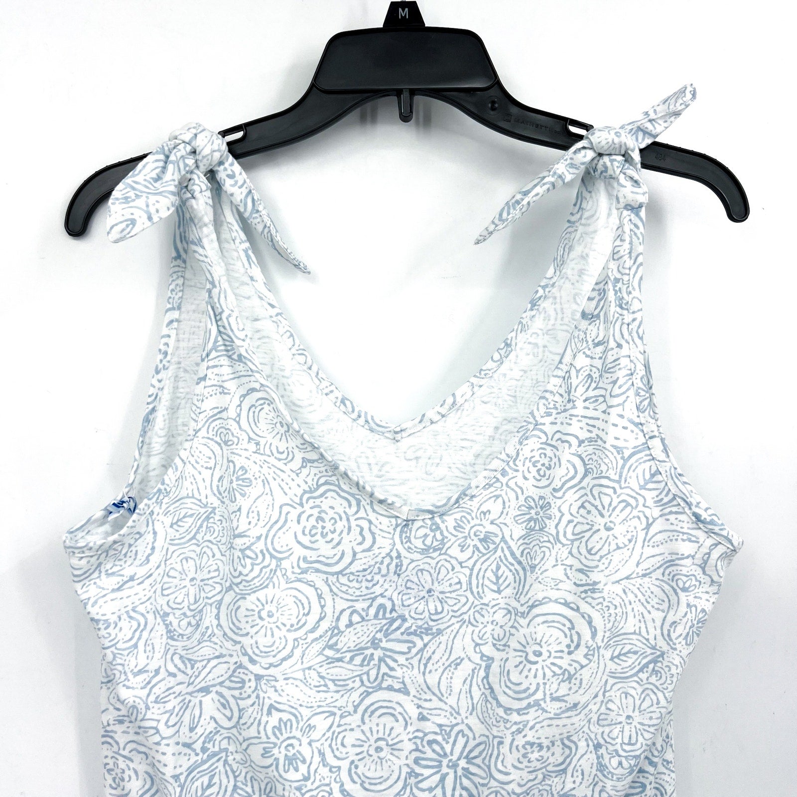 SOUTHERN TIDE Womens Forever Floral Tie Shoulder Romper Small White Sky Blue NWT