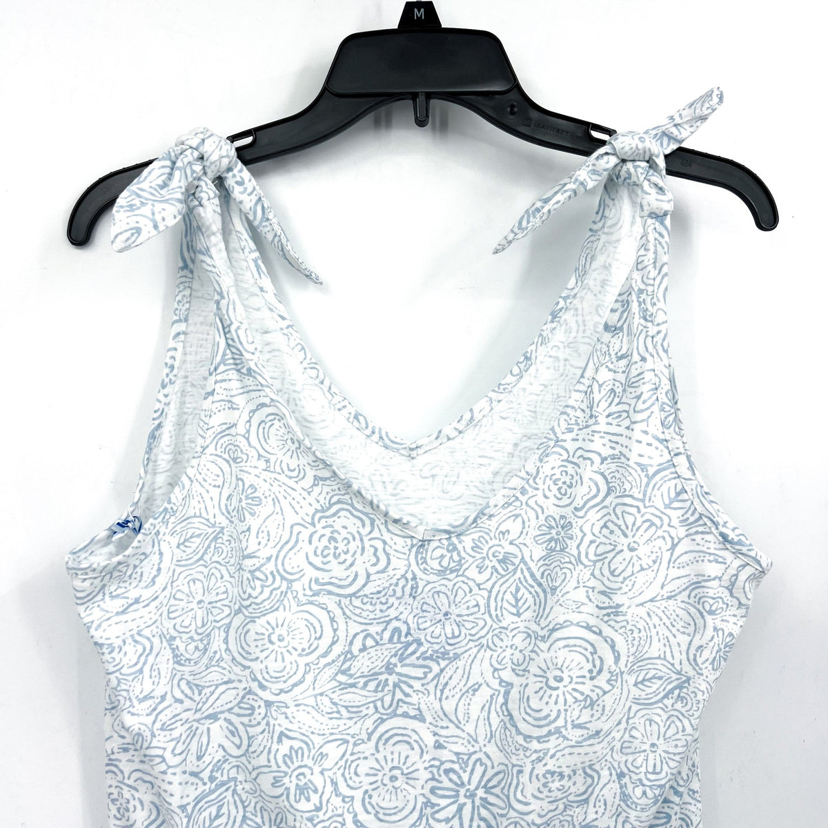 SOUTHERN TIDE Womens Forever Floral Tie Shoulder Romper Small White Sky Blue NWT