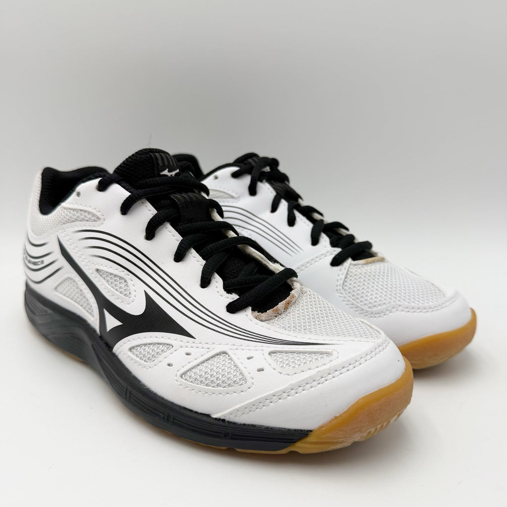 MIZUNO Womens Cyclone Speed 3 Volleyball Shoe Size 8 White Black Lace Up NWOB