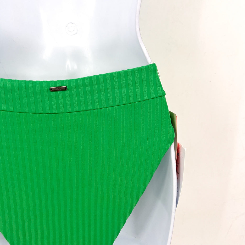 MAAJI Suzy Q Rise Reversible Bikini Bottom Small Green Enchanting Emerald NWT