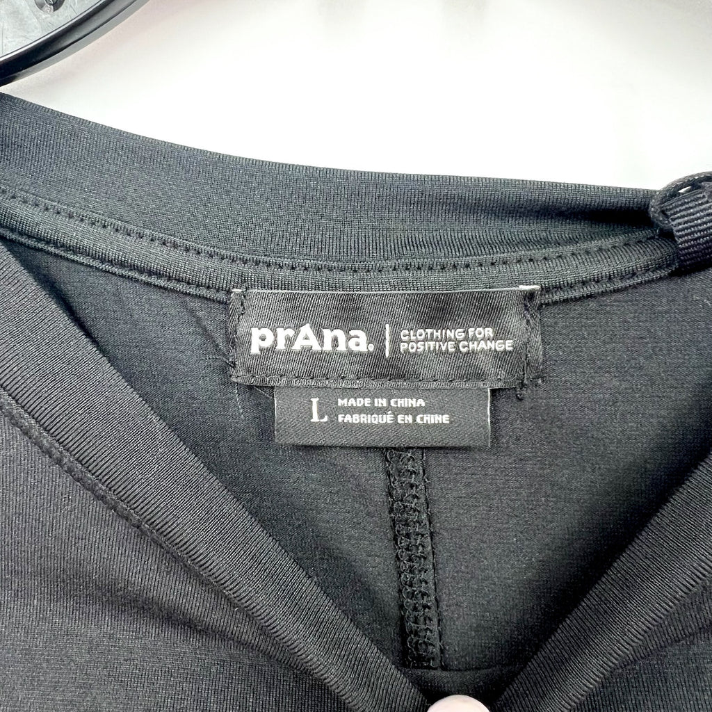 PRANA Women's Sol Searcher Tank Top Large Black Stretch UPF 50+ NWT