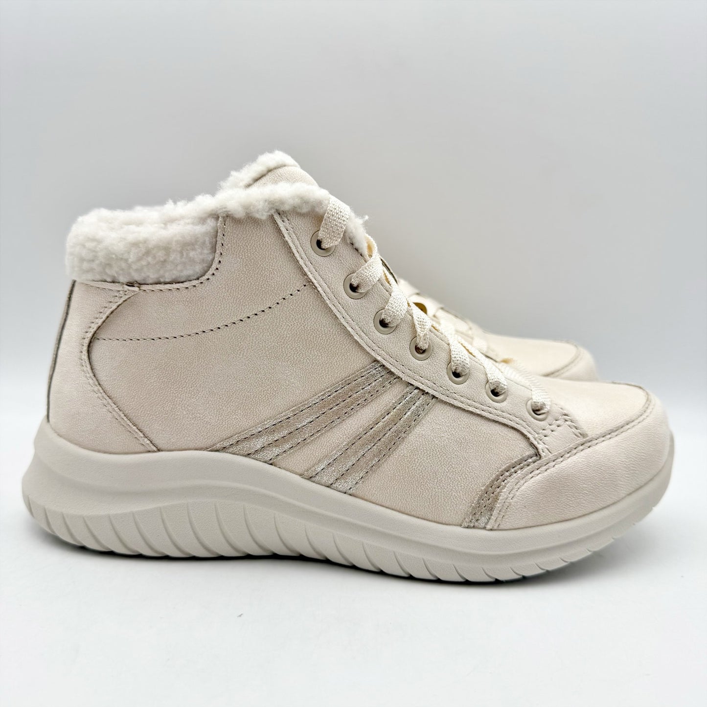 Skechers Womens Ultra Flex 2.0 Booties US 7 EU 37 Natural Cream NIB