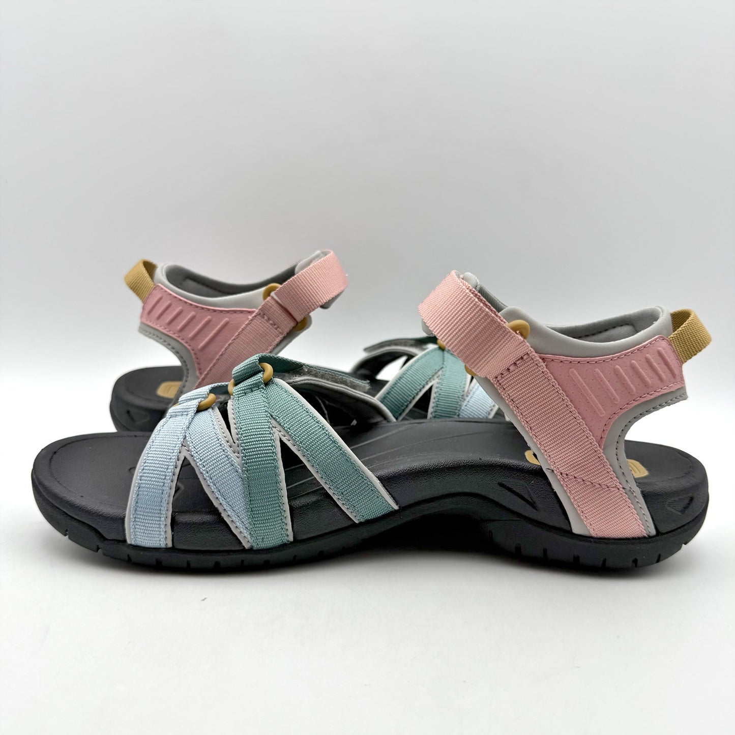 Teva Womens Tirra Leather Sandal US 8.5 EU 39.5 Black Multicolor Adjustable NIB