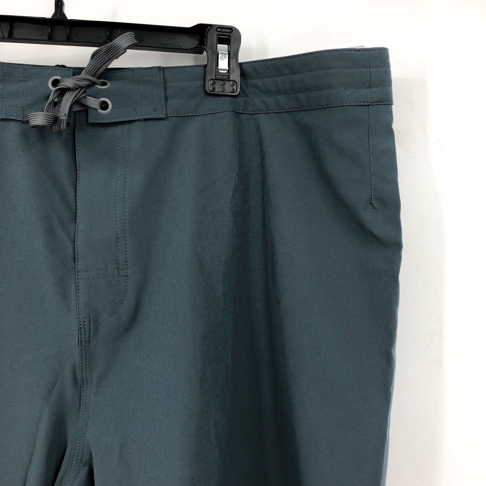 PRANA Men's Fenton Board Shorts Size 30 Grey Blue 9" Inseam Drawcord Swim NWT