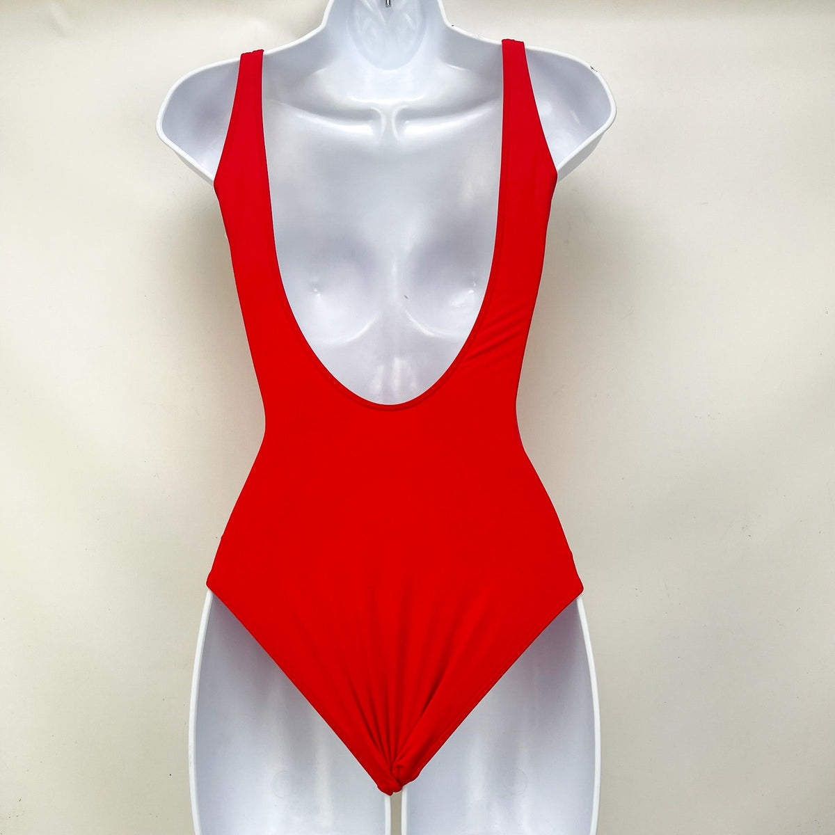 Everlane Womens One Piece Swimsuit XXS Red Square-Neck Low Back NWT