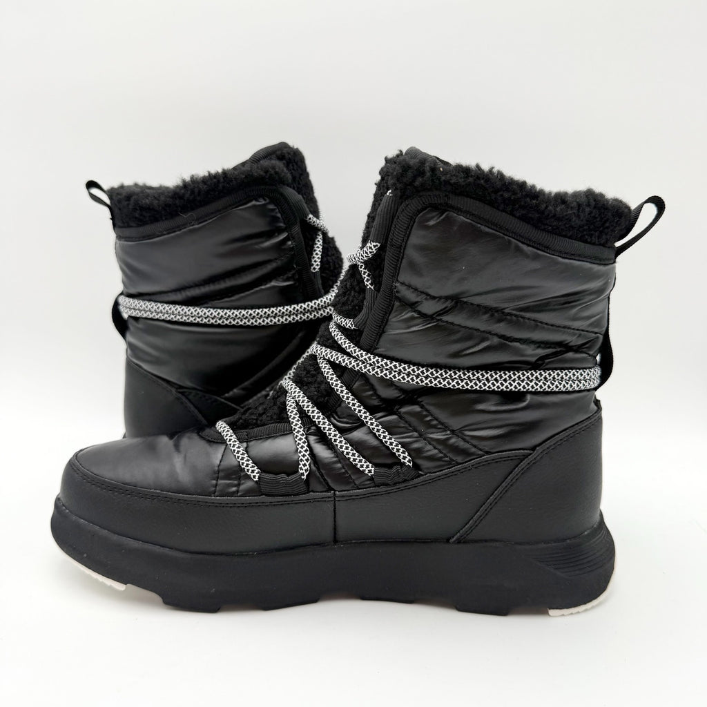 Kamik Womens Lea Pull Winter Boots US 7 M EU 38 Black Fleece NIB