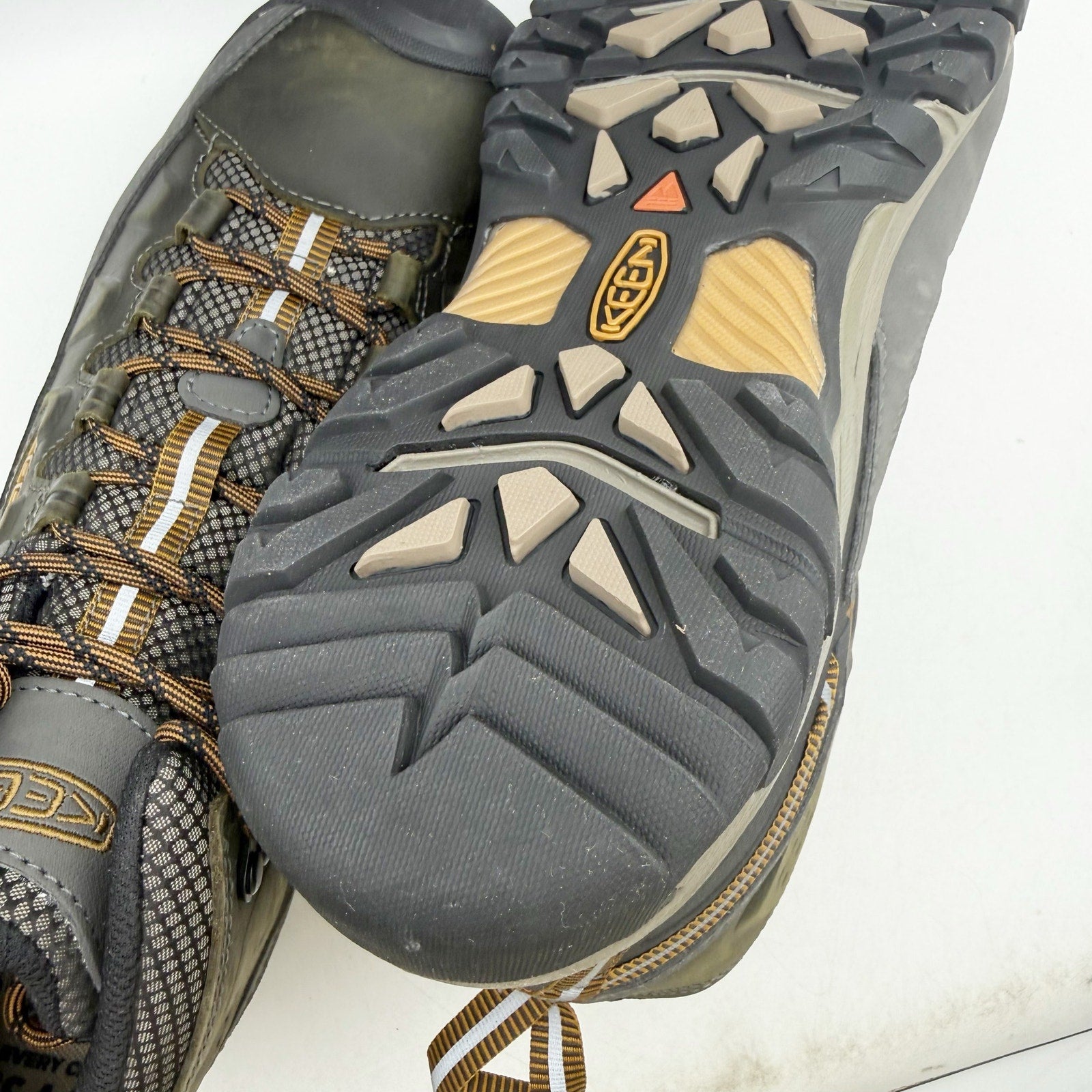 Keen Mens Targhee lll Mid Boot US 13 EU 47 Brown Grey Waterproof Leather NWOB