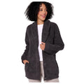 BAREFOOT DREAMS CozyChic Shearling Button Front Jacket Small Carbon Grey NWT