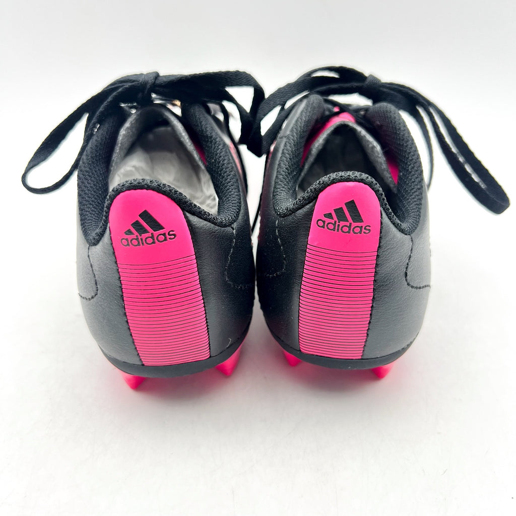 Adidas Youth Goletto VIII Soccer Cleats Size 2.5 Black Pink Firm Ground NWOB