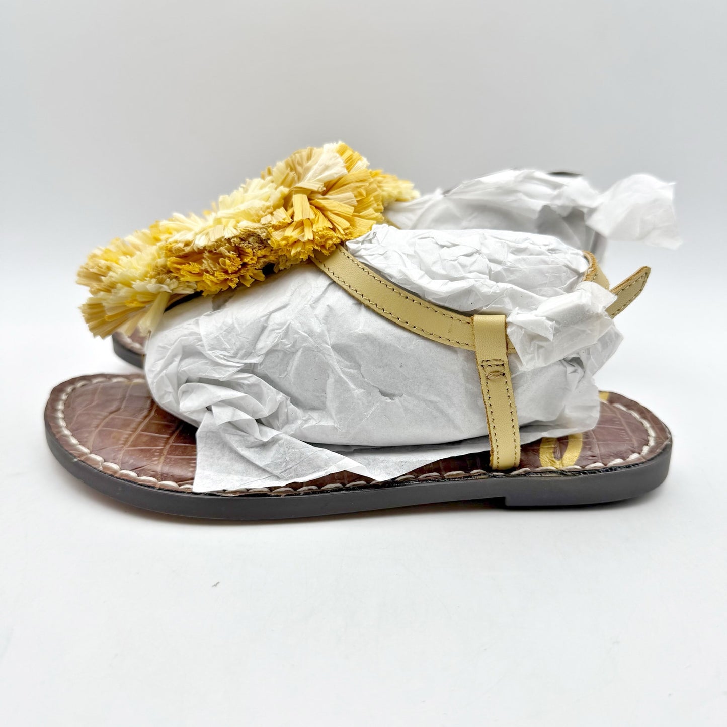 Sam Edelman Girls Gillie Mini Sandals US 1 M EU 32 Yellow Leather NIB